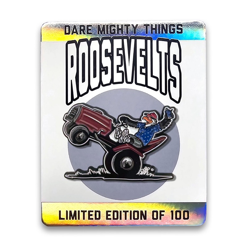 RSVLTS Dads Of A Feather Tractor Enamel Pin — front view