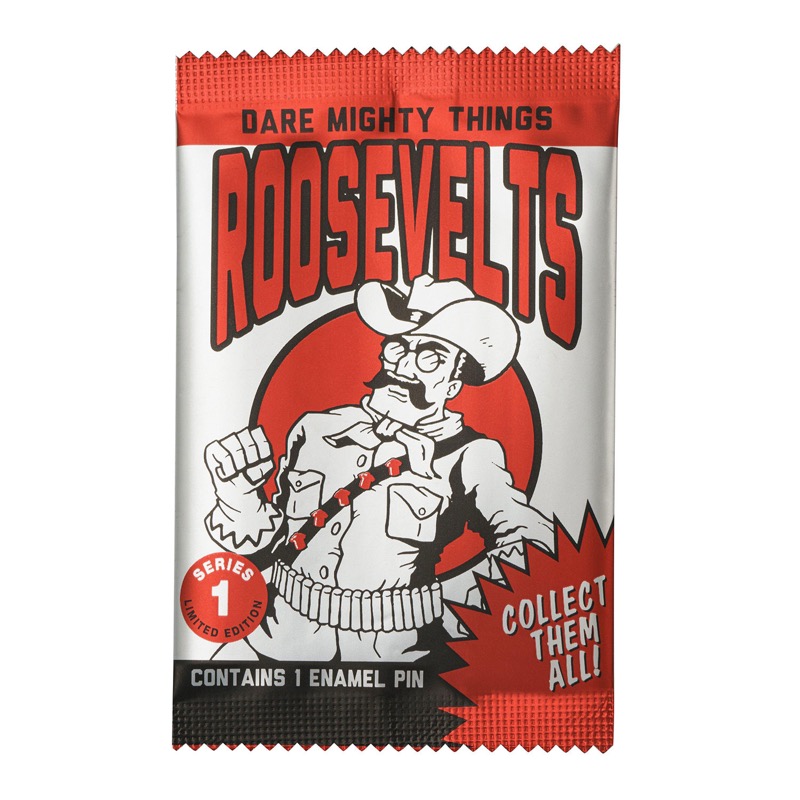 RSVLTS Mt Crushmore (Honest Abe Lincoln) Enamel Pin in Brown/Tan — detail 2