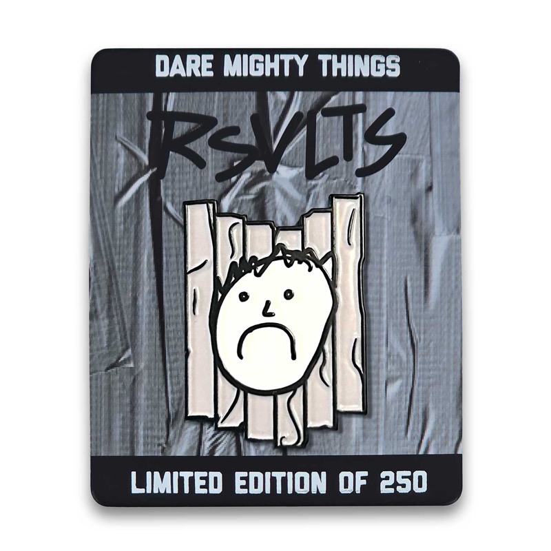 RSVLTS Welcome To Orlando Intl Frown Duct Tape Enamel Pin — front view