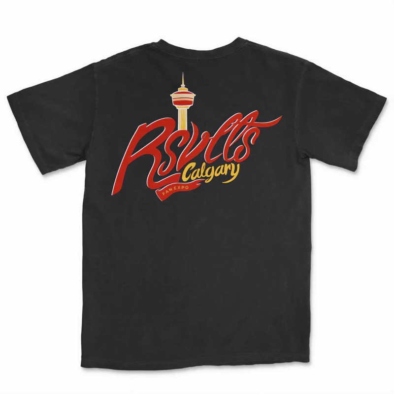 RSVLTS RSVLTS Calgary City Tee Crewneck Tee in Black — front view