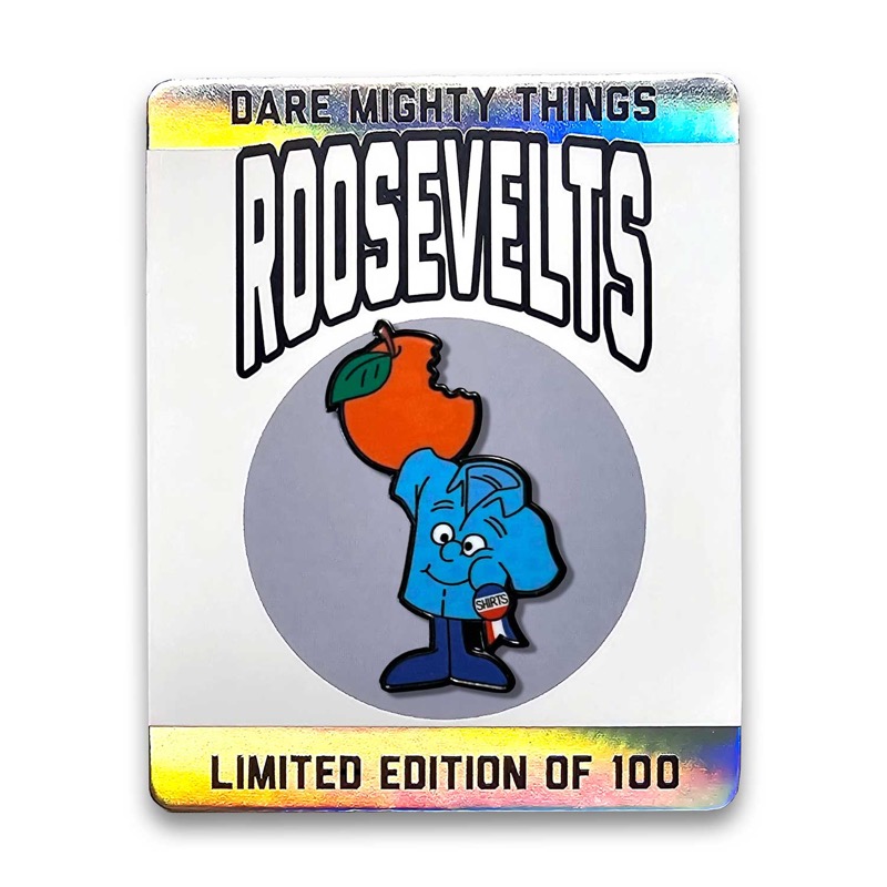 RSVLTS Lil Kunu (Citrus) Enamel Pin in Multicolor — front view
