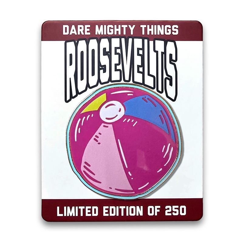 RSVLTS Lady Liberty Beach Ball Enamel Pin — front view