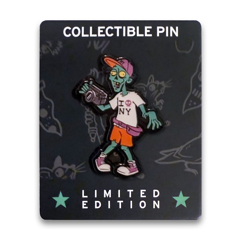 RSVLTS Hey, I'm Creepin' Here (Zombie) Enamel Pin in Multicolor — front view