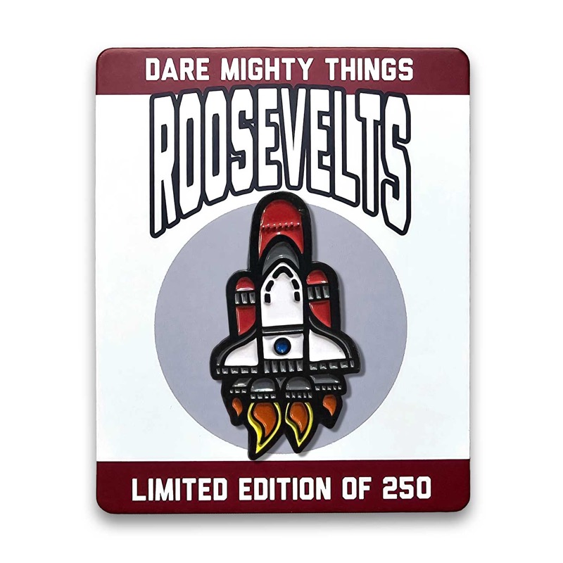 RSVLTS Spaceman (Space Shuttle) Enamel Pin in Multicolor — front view