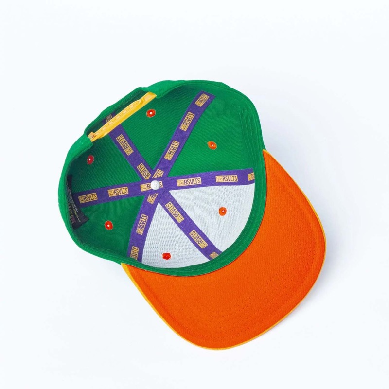 RSVLTS Lone Pine Invaders Snapback Hat in Green — detail 4