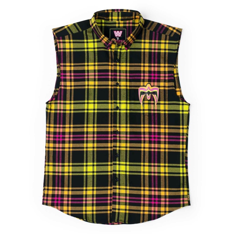 RSVLTS Sleeveless BorlandFlex Long Sleeve Flannel in Black — front view
