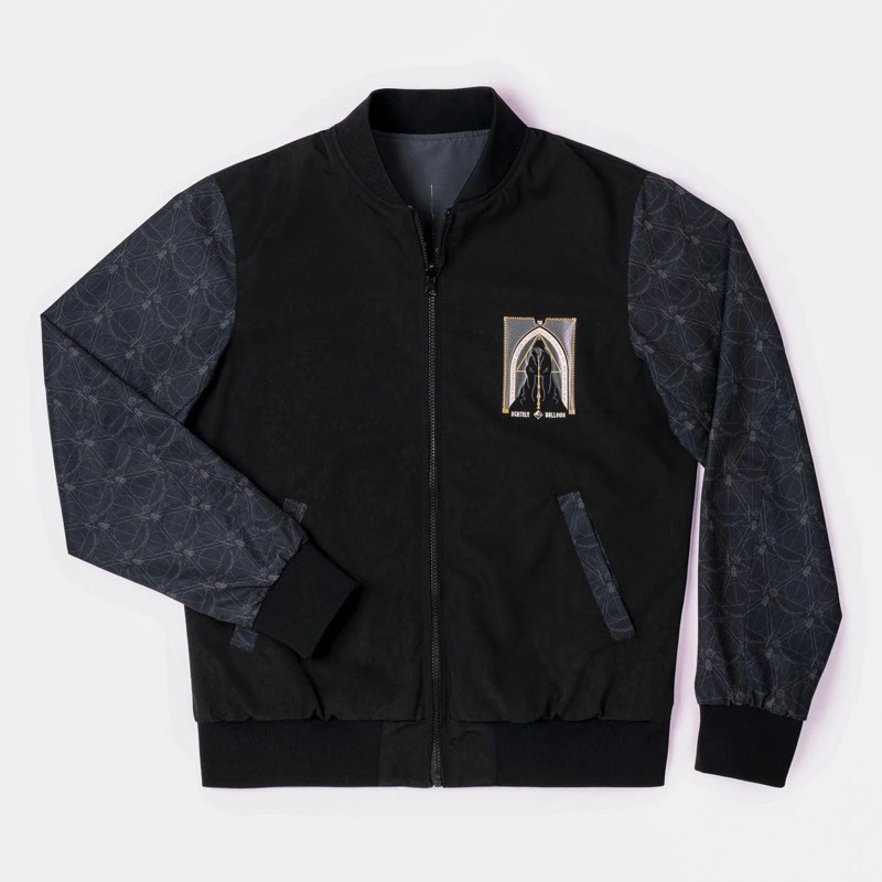 RSVLTS Deathly Hallows Bomber Reversible Bomber Jacket — front view