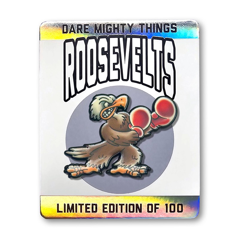 RSVLTS Grandpa's Forearm (Fighting Eagle) Enamel Pin in Multicolor — front view