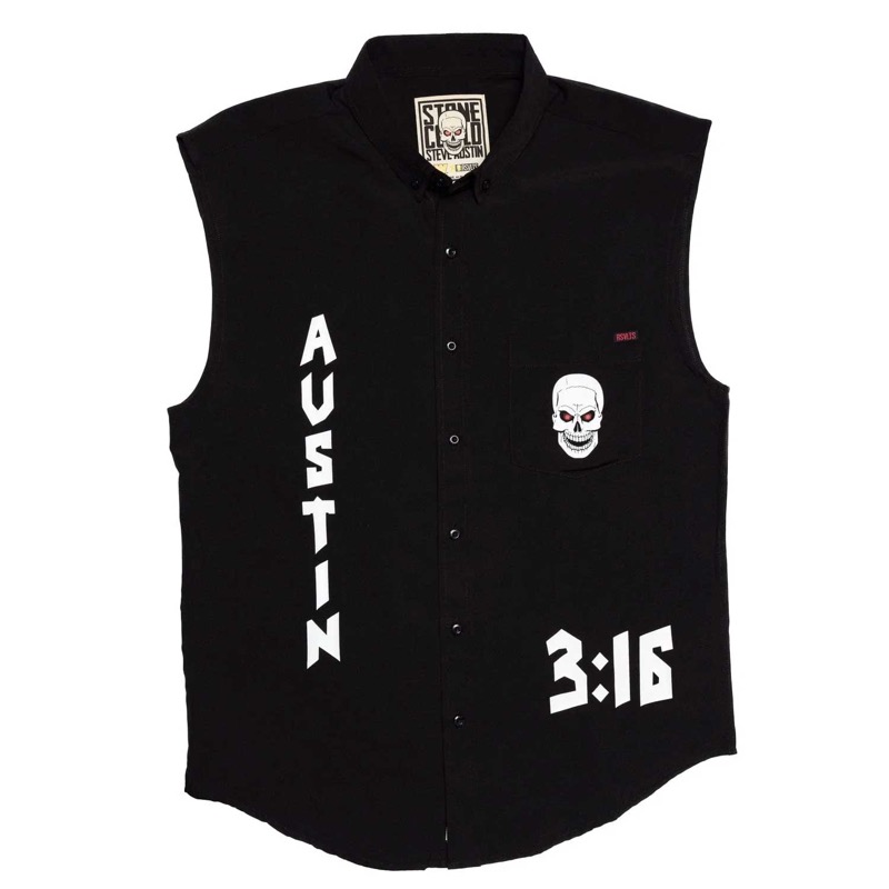 RSVLTS Stone Cold 3:16 Sleeveless KUNUFLEX Short Sleeve Shirt — front view