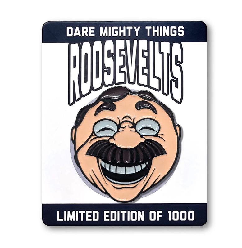 RSVLTS Happy Teddy Enamel Pin — front view