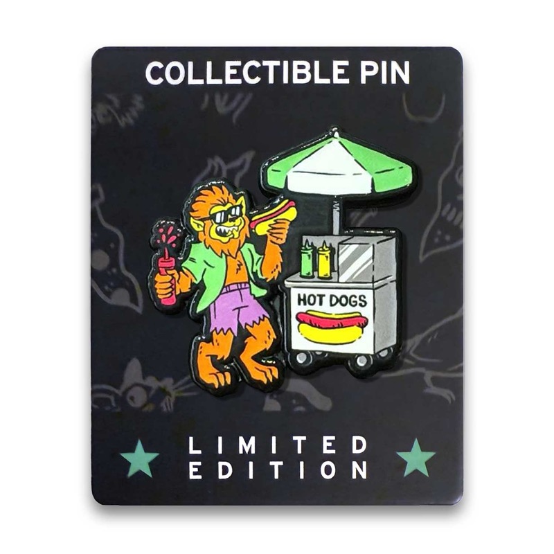 RSVLTS Hey, I'm Creepin' Here (Werewolf) Enamel Pin in Multicolor — front view