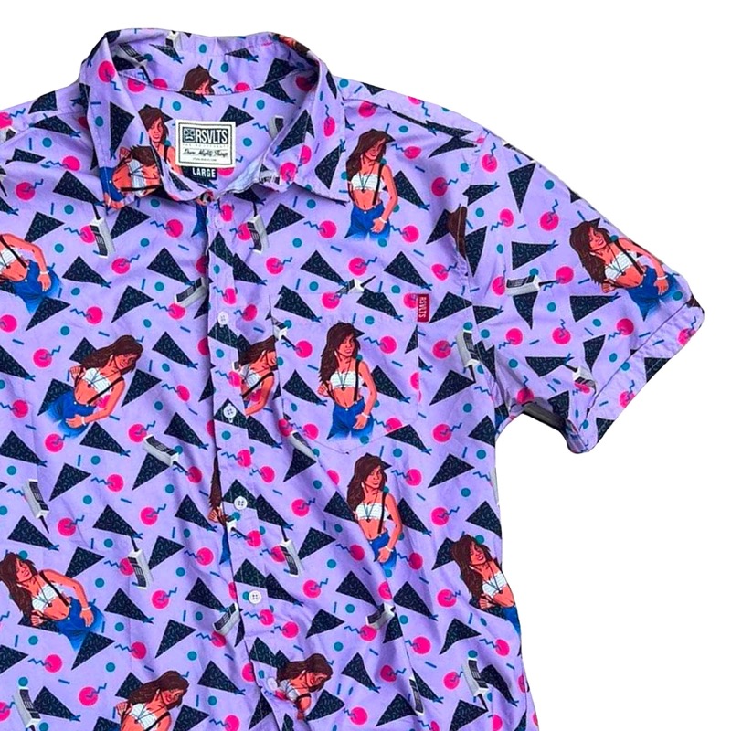 RSVLTS Purple KUNUFLEX Short Sleeve Shirt in Purple — front view