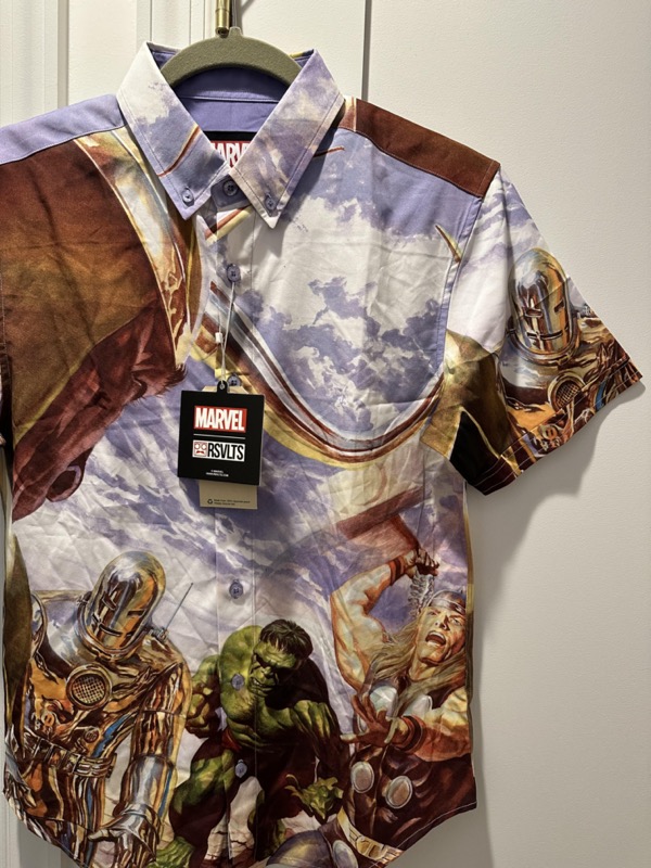 RSVLTS Avengers Prototype KUNUFLEX Short Sleeve Shirt — front view