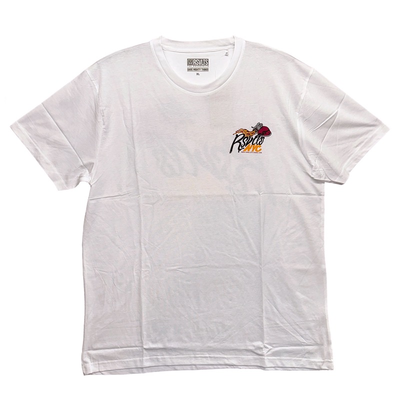 RSVLTS RSVLTS New York City Pizza Rat Tee Crewneck Tee in White — detail 2