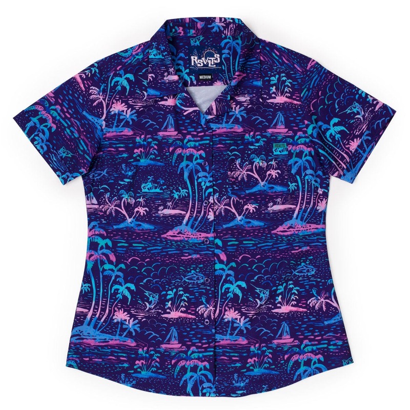 RSVLTS Uv Vibin Happy Accident KUNUFLEX Short Sleeve Shirt — front view