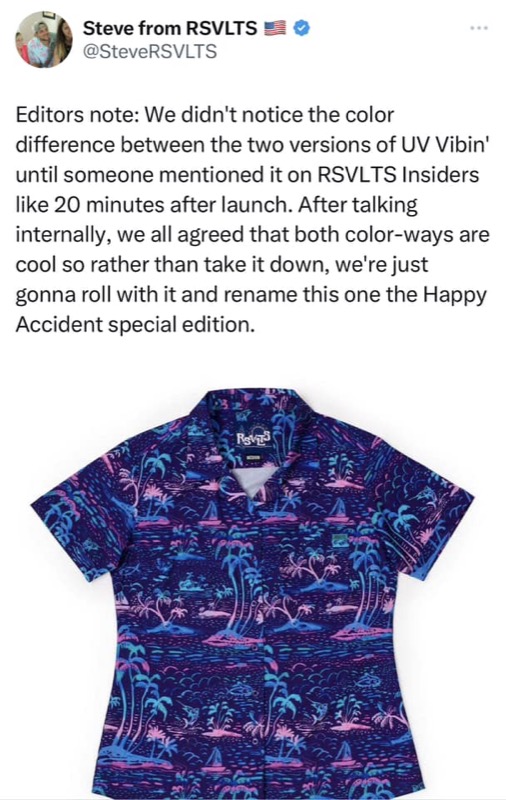 RSVLTS Uv Vibin Happy Accident KUNUFLEX Short Sleeve Shirt — detail 2