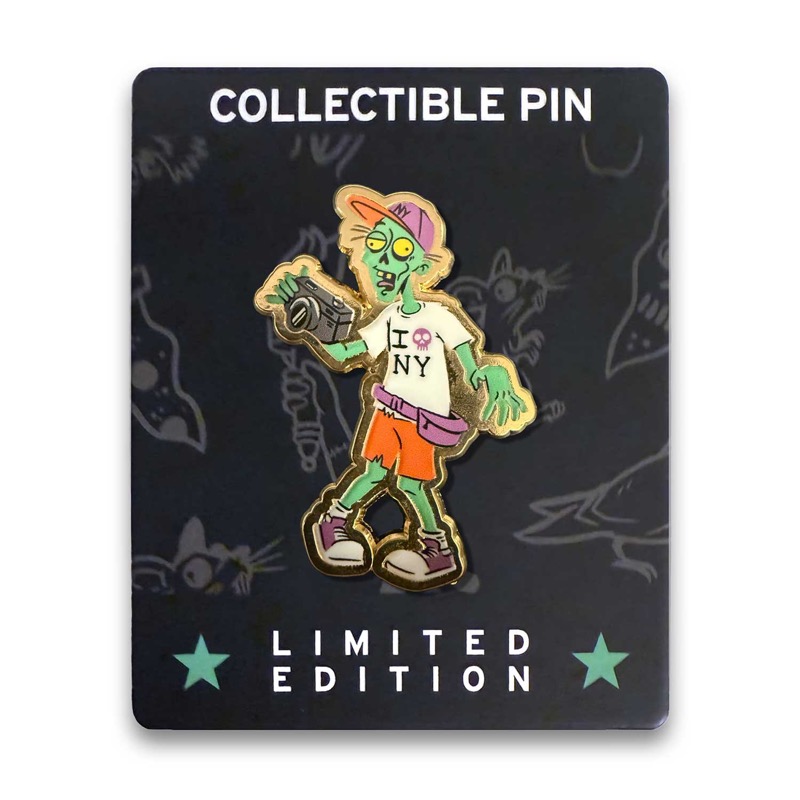 RSVLTS Gold) Enamel Pin in Multicolor — front view