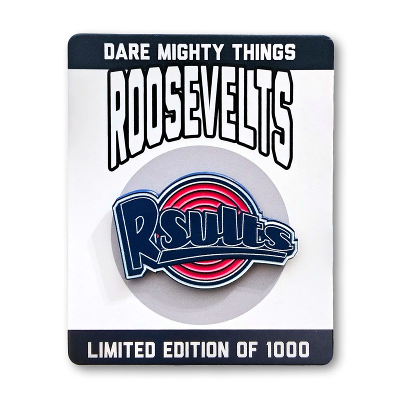 RSVLTS RSVLTS Tunes Enamel Pin in Dark Blue — front view