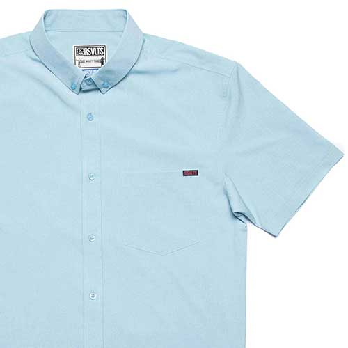 RSVLTS Heather Ice Blue KUNUFLEX Short Sleeve Shirt — detail 2
