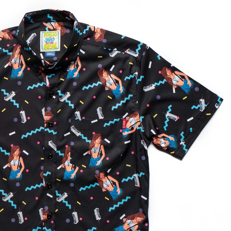 RSVLTS Black KUNUFLEX Short Sleeve Shirt — front view