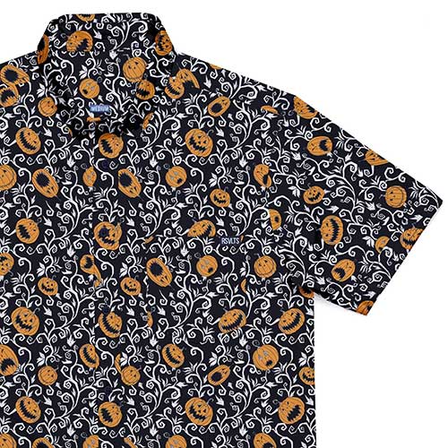 RSVLTS Pumpkin Patch (orange) retail exclusive KUNUFLEX Short Sleeve Shirt in Black — detail 3