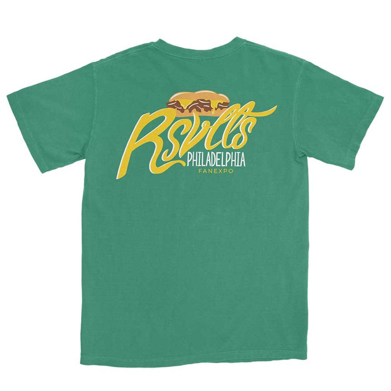 RSVLTS RSVLTS Philadelphia City Tee Crewneck Tee in Green — front view