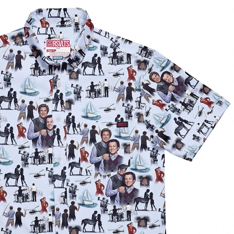 RSVLTS Road To Catalina KUNUFLEX Short Sleeve Shirt in White — front view