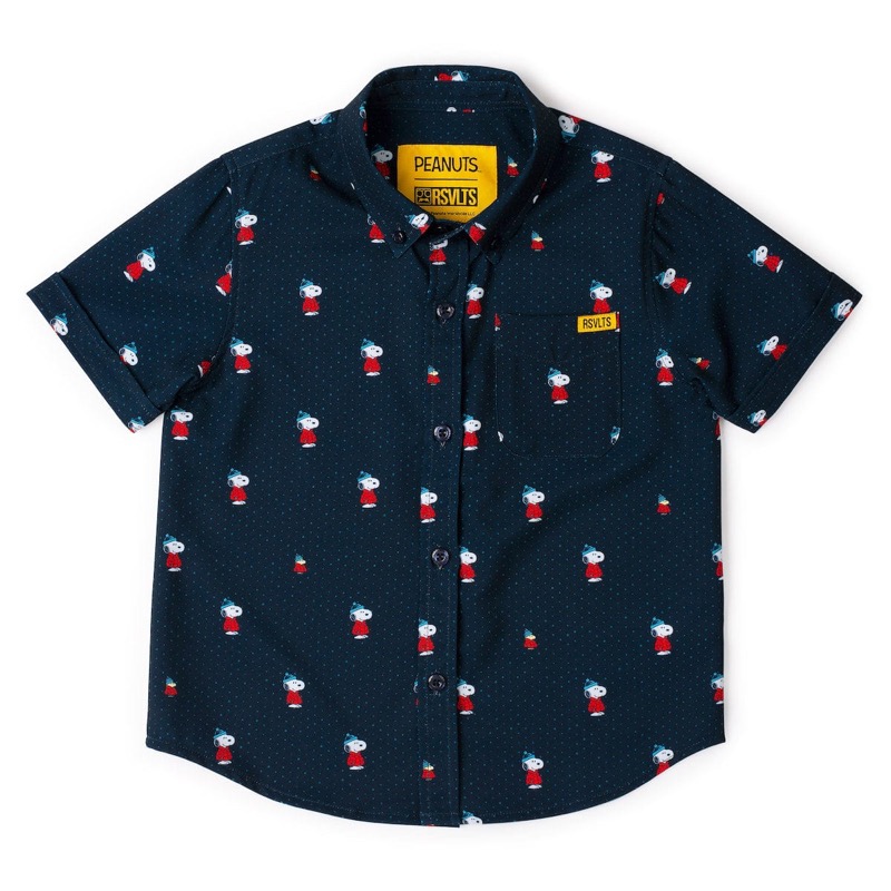 RSVLTS Keepin’ It Cozy KUNUFLEX Short Sleeve Shirt in Blue — detail 2