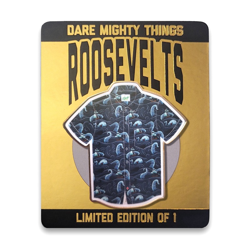 RSVLTS Kraken Gold Enamel Pin — front view