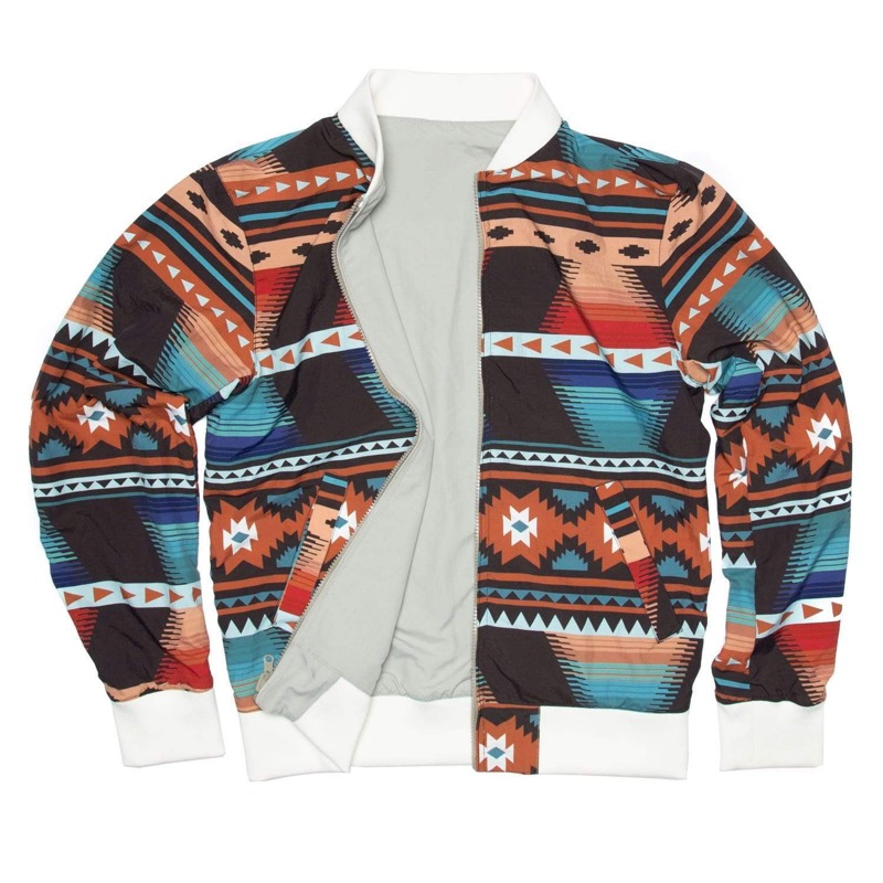 RSVLTS The Lloyd Reversible Bomber Jacket in Multicolor — front view