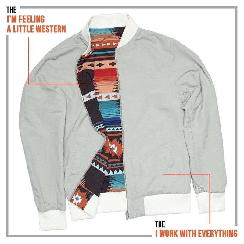 RSVLTS The Lloyd Reversible Bomber Jacket in Multicolor — detail 5