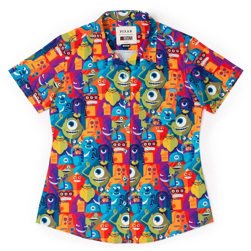 RSVLTS The Scare Floor KUNUFLEX Short Sleeve Shirt in Multicolor — detail 2