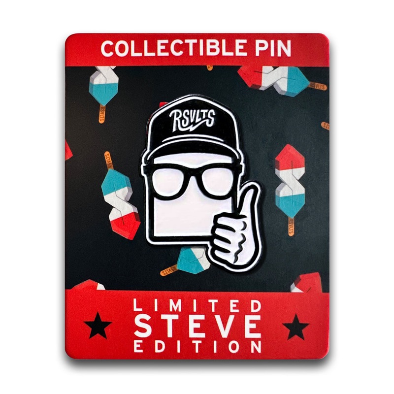 RSVLTS Stephen Gebhardt Thumbs Up Enamel Pin — front view