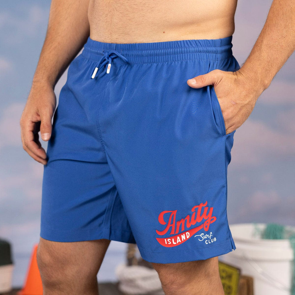 RSVLTS Amity Island Surf Club Hybrid Shorts in Blue — detail 3