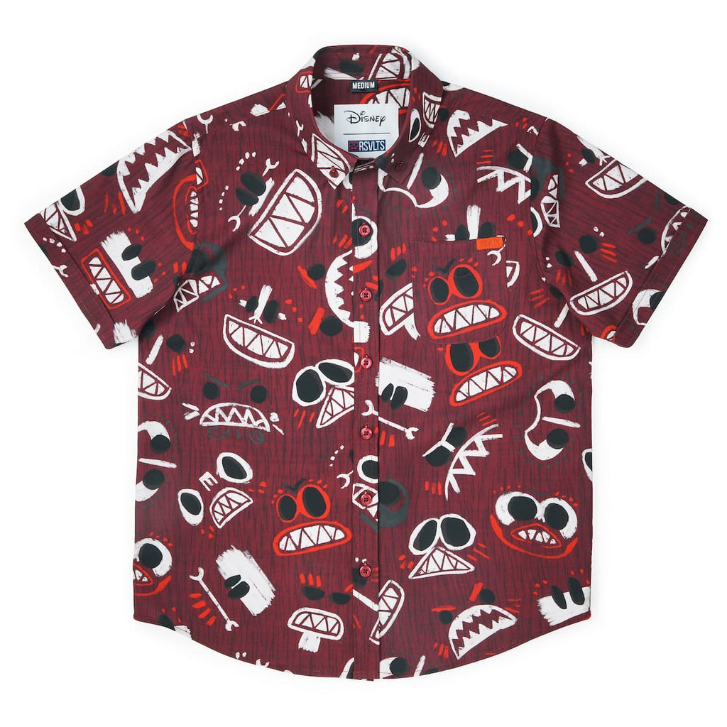 RSVLTS COCONUTS! Youth KUNUFLEX Short Sleeve Shirt in Red — detail 5