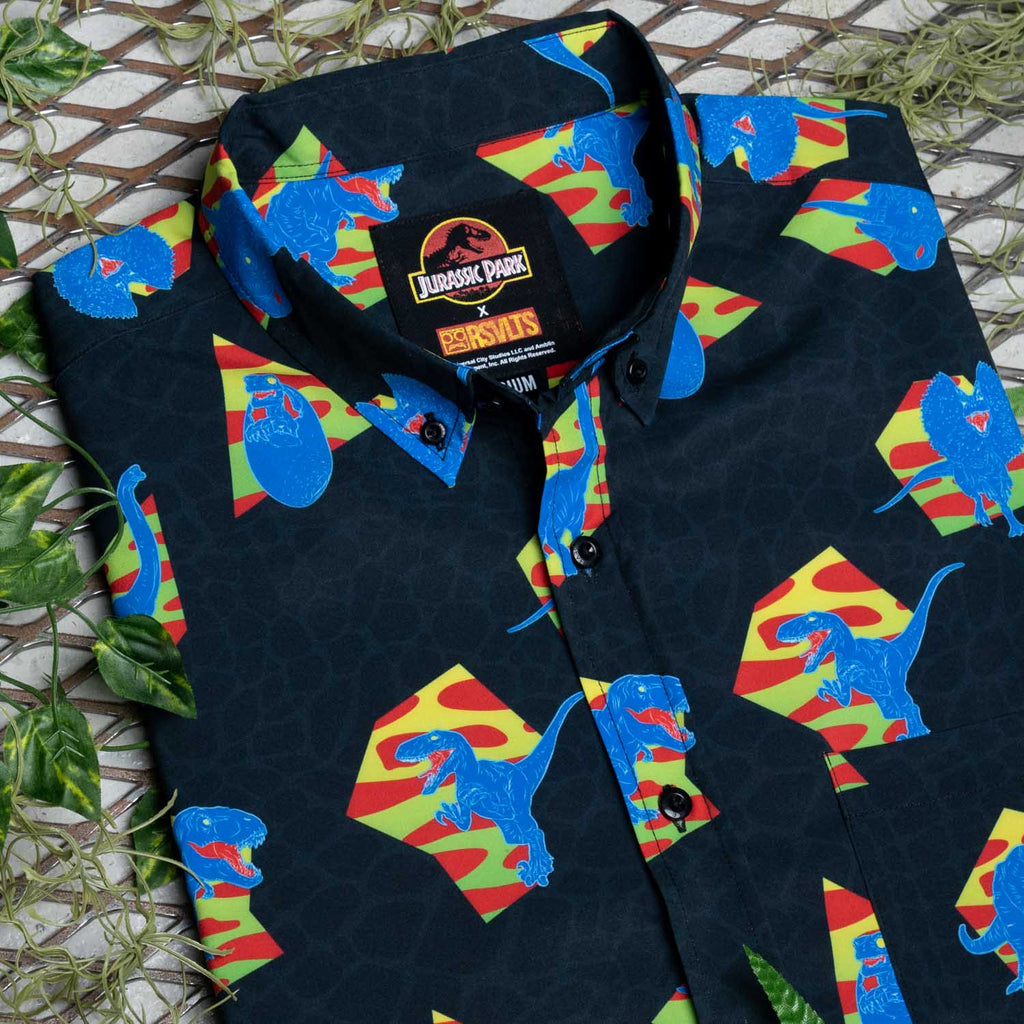 RSVLTS Retro 65 Million BC KUNUFLEX Short Sleeve Shirt in Black — detail 4