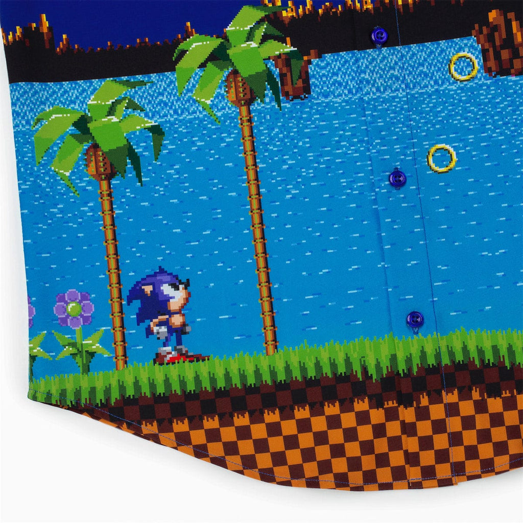 RSVLTS Green Hill Zone Showdown KUNUFLEX Short Sleeve Shirt in Blue — detail 8