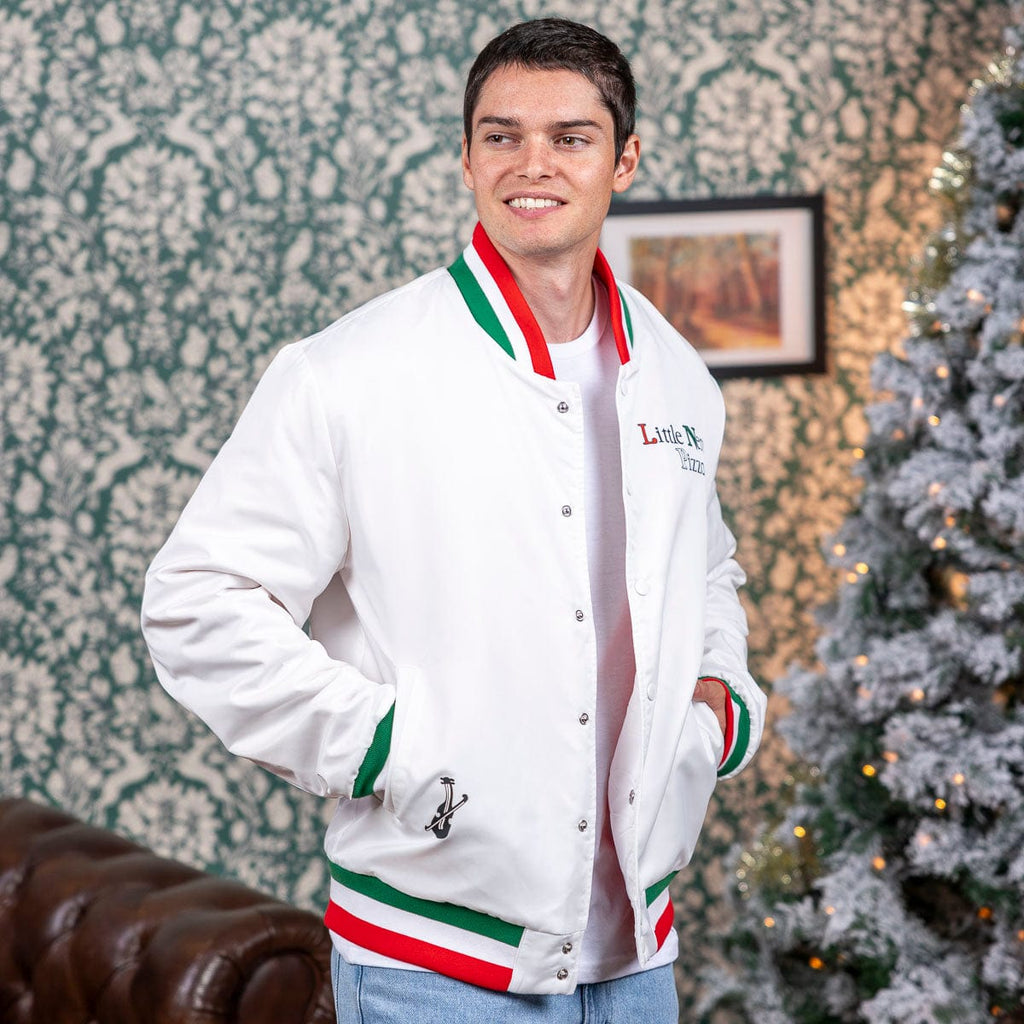 RSVLTS Little Nero’s Pizza Coach Jacket in White — detail 2