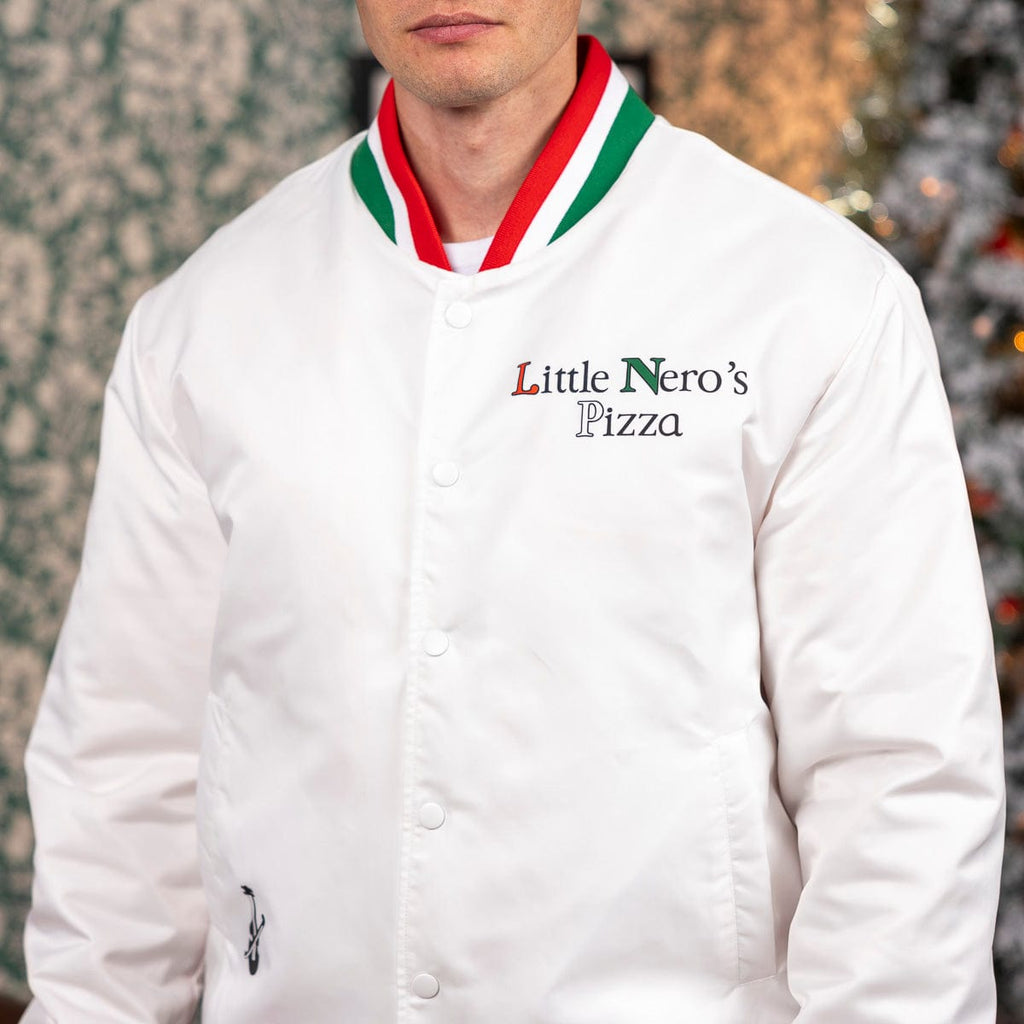 RSVLTS Little Nero’s Pizza Coach Jacket in White — detail 8