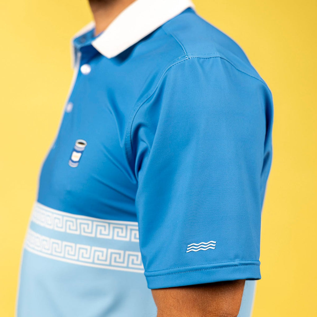 RSVLTS Happy to Serve You All-Day Polo in Blue — detail 7