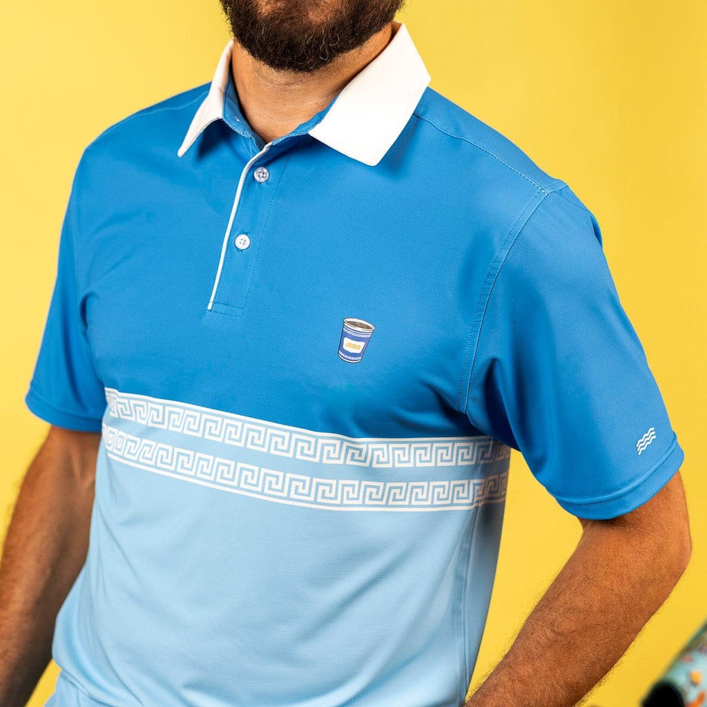 RSVLTS Happy to Serve You All-Day Polo in Blue — detail 5