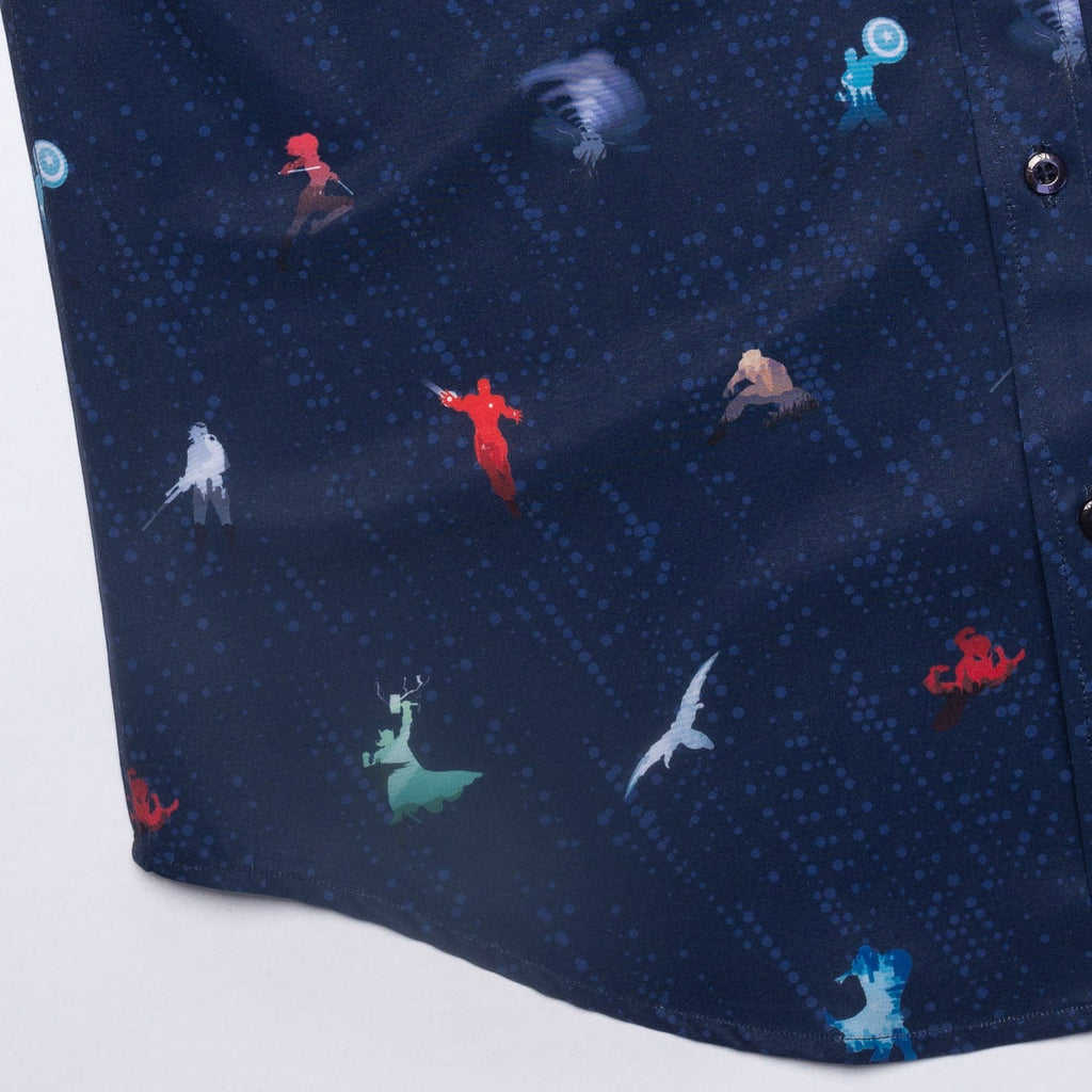 RSVLTS Roll Call KUNUFLEX Short Sleeve Shirt in Blue — detail 6