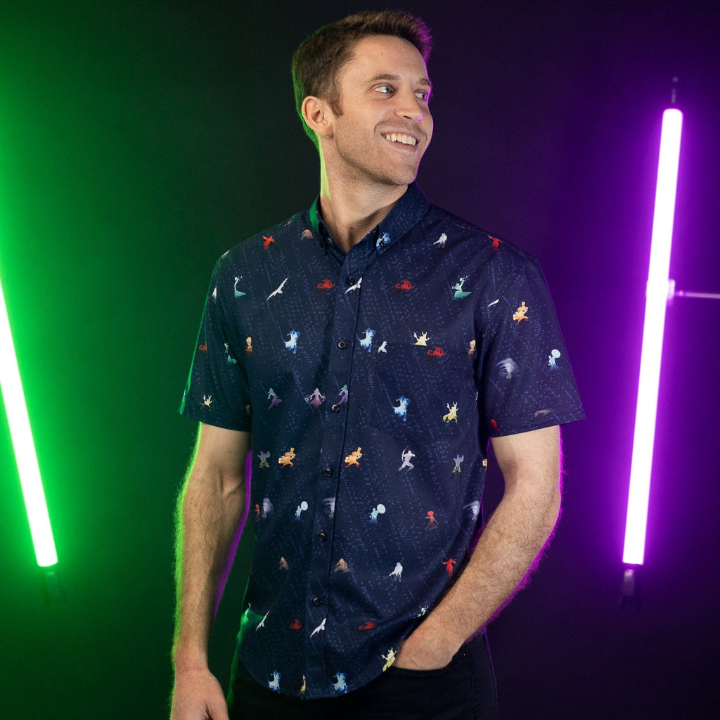 RSVLTS Roll Call KUNUFLEX Short Sleeve Shirt in Blue — detail 7