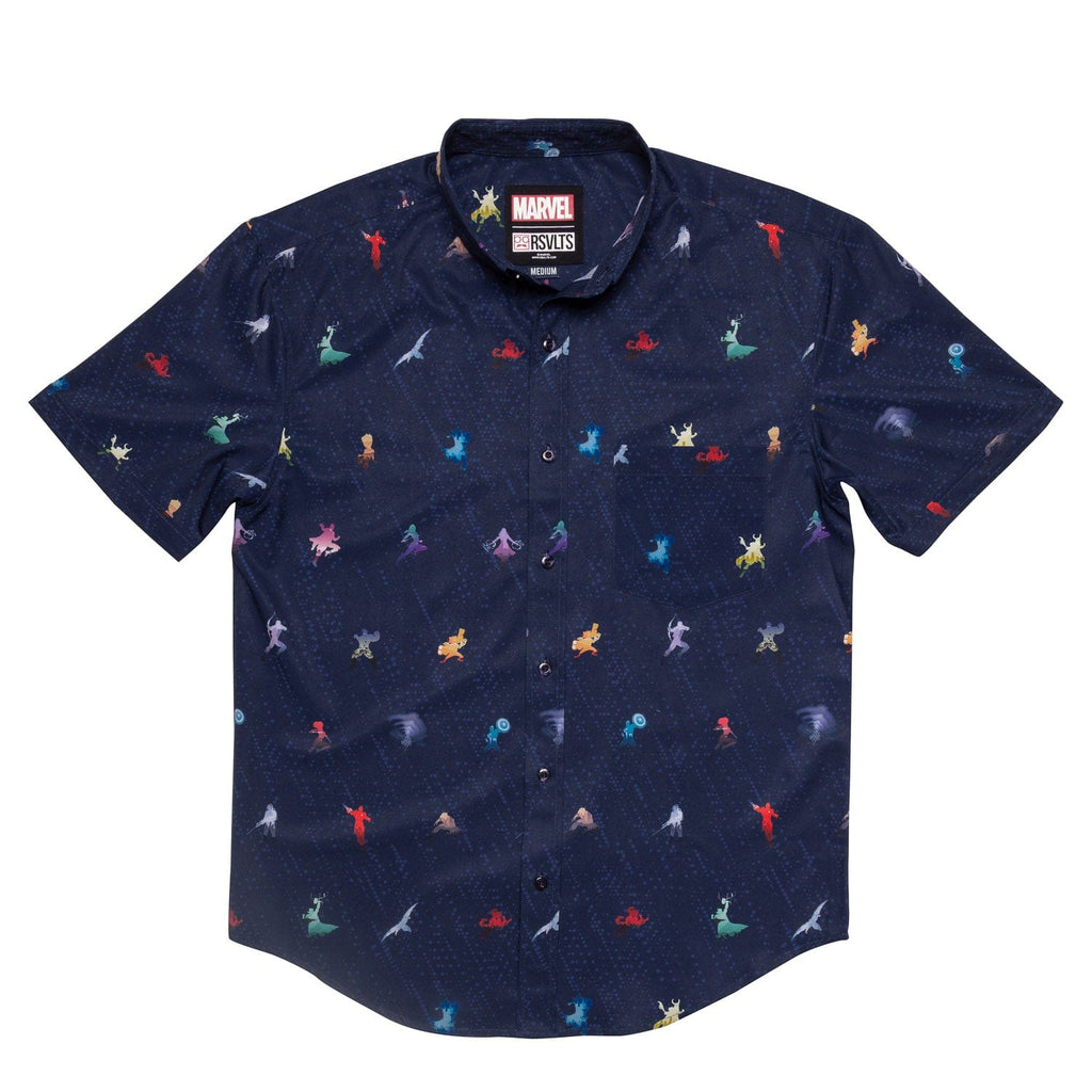 RSVLTS Roll Call KUNUFLEX Short Sleeve Shirt in Blue — detail 2