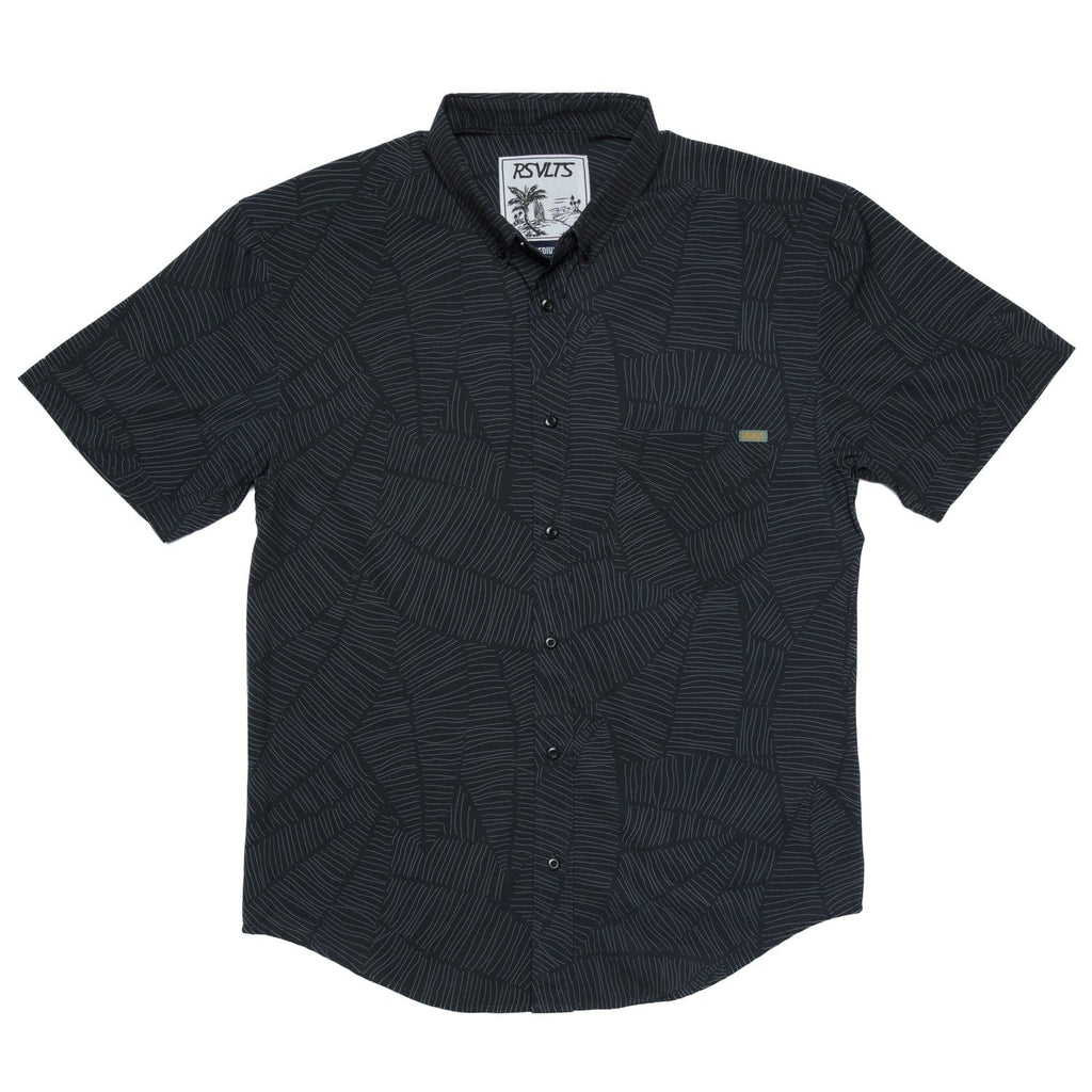 RSVLTS Throwing Shade KUNUFLEX Short Sleeve Shirt in Black — detail 3