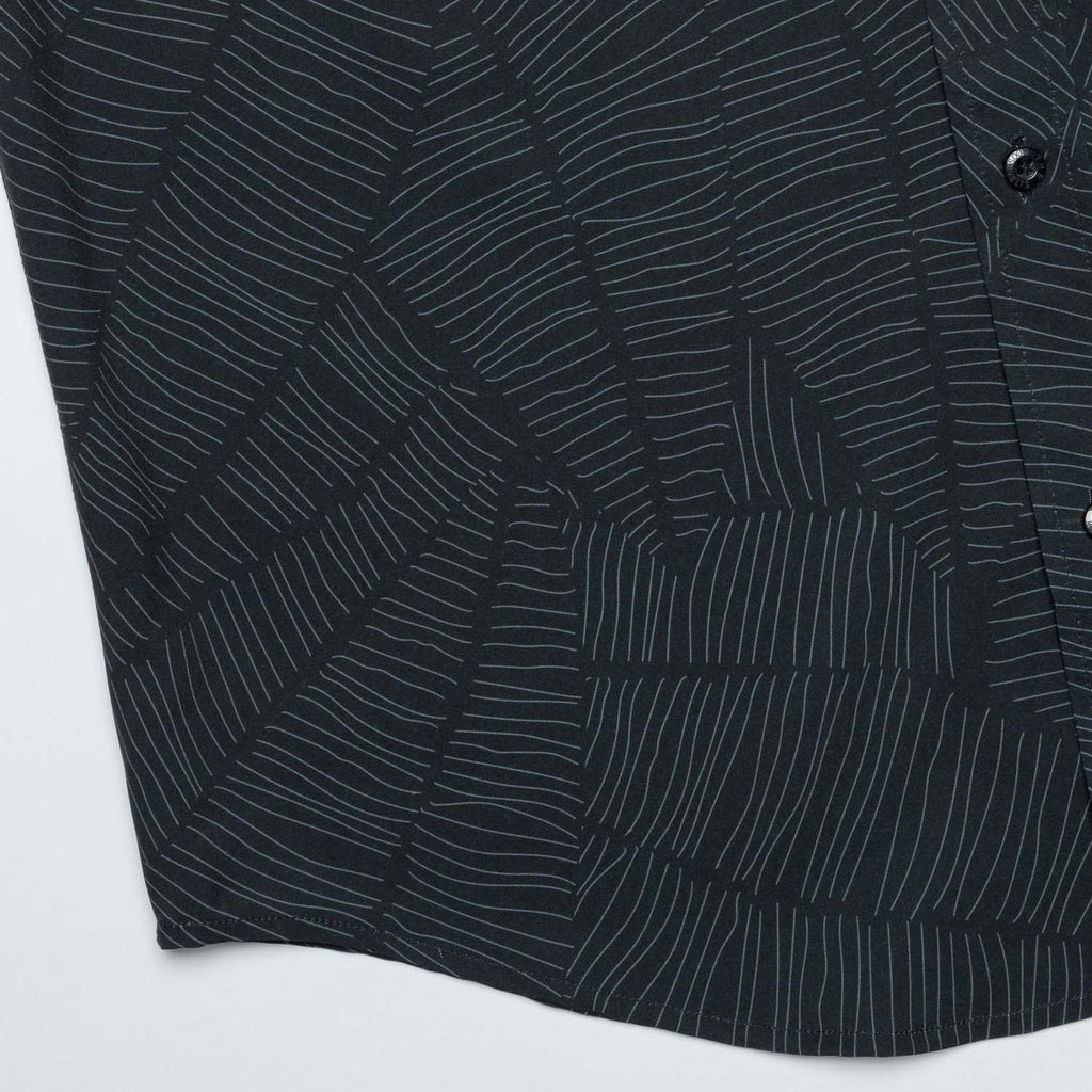 RSVLTS Throwing Shade KUNUFLEX Short Sleeve Shirt in Black — detail 4