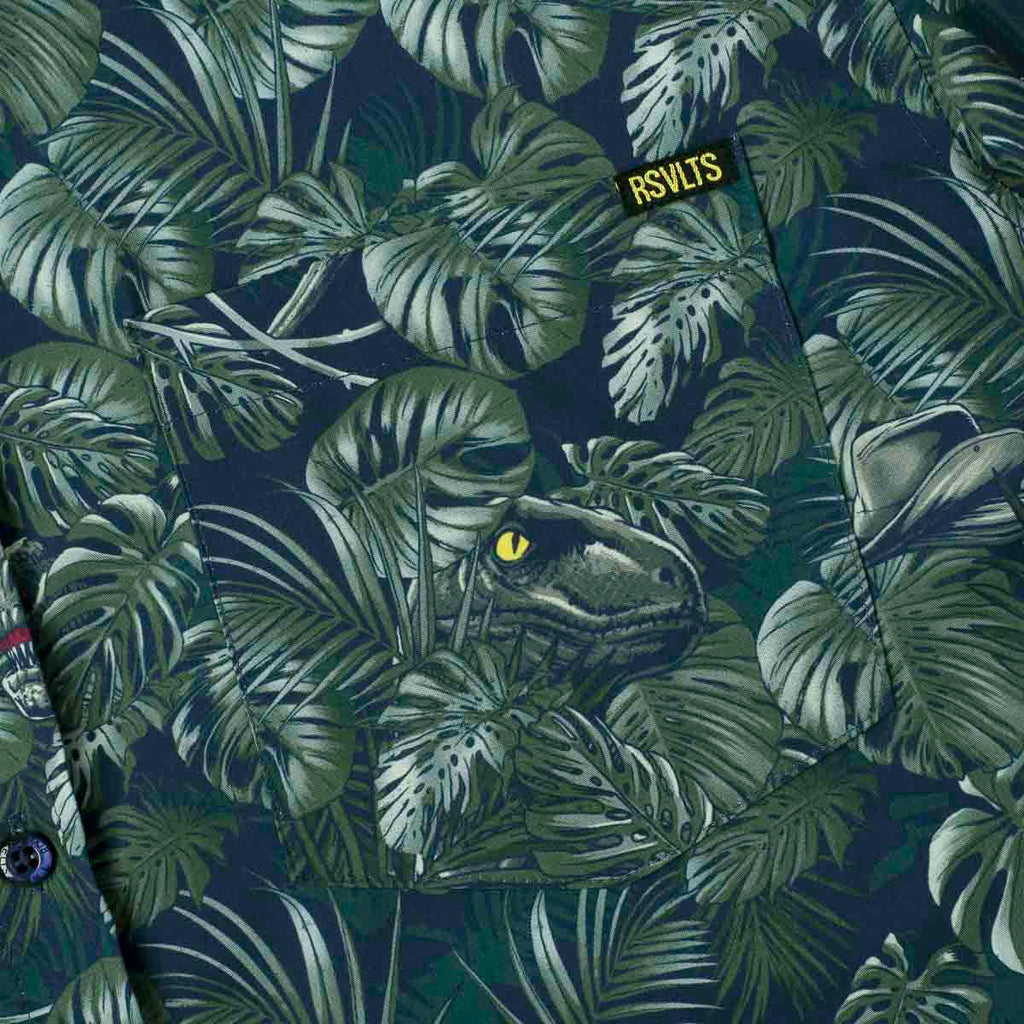 RSVLTS Clever Girl KUNUFLEX Short Sleeve Shirt in Green — detail 6