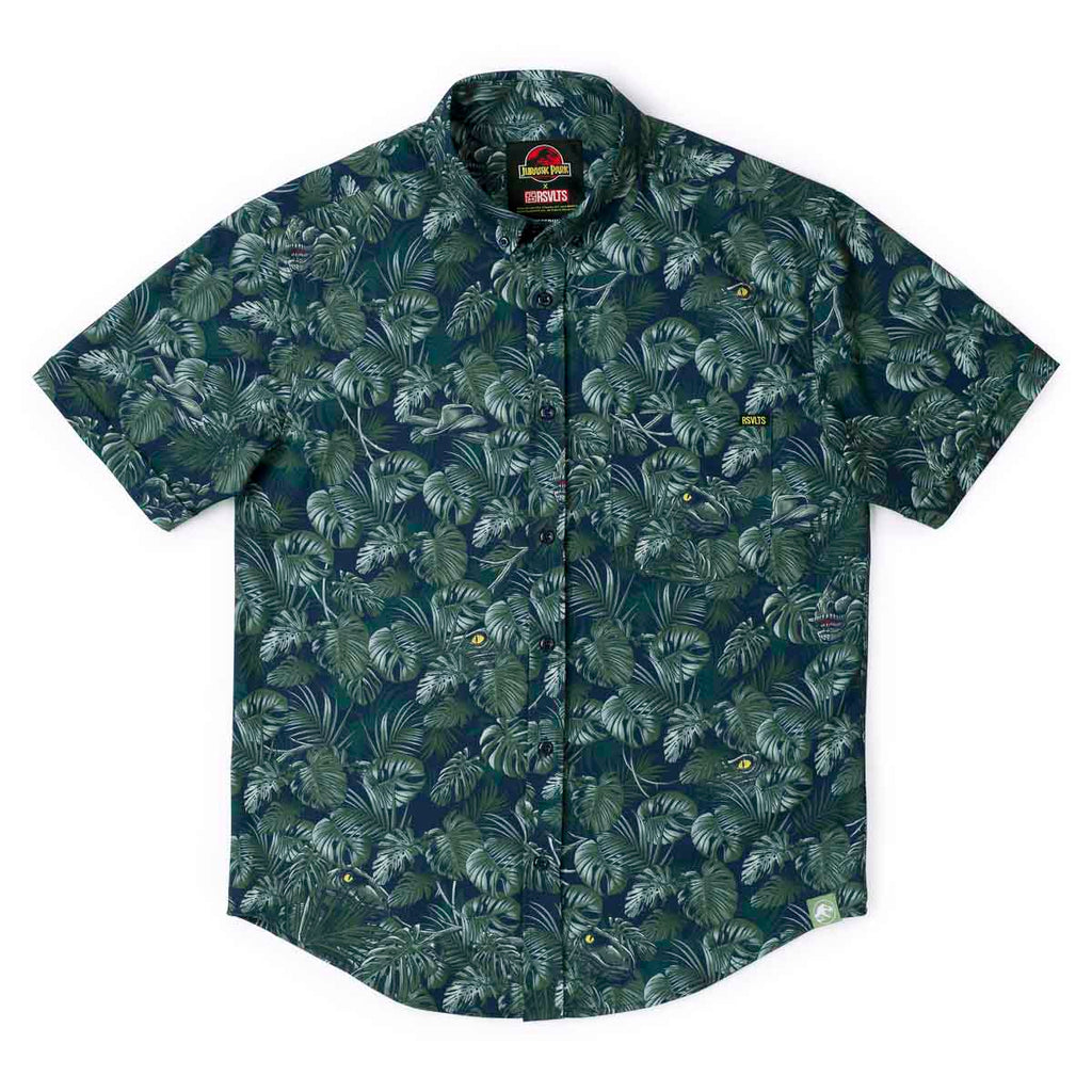 RSVLTS Clever Girl KUNUFLEX Short Sleeve Shirt in Green — detail 5