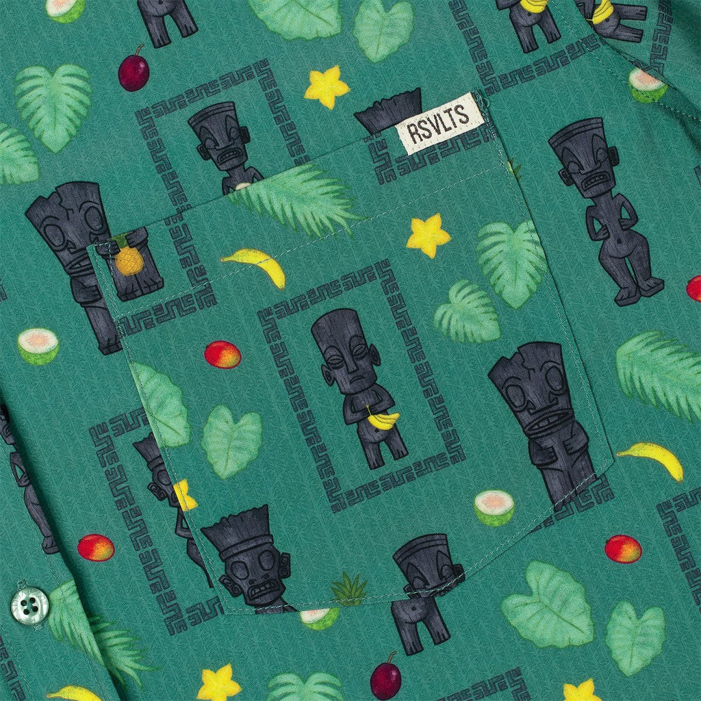 RSVLTS Life & Land KUNUFLEX Short Sleeve Shirt in Green — detail 6