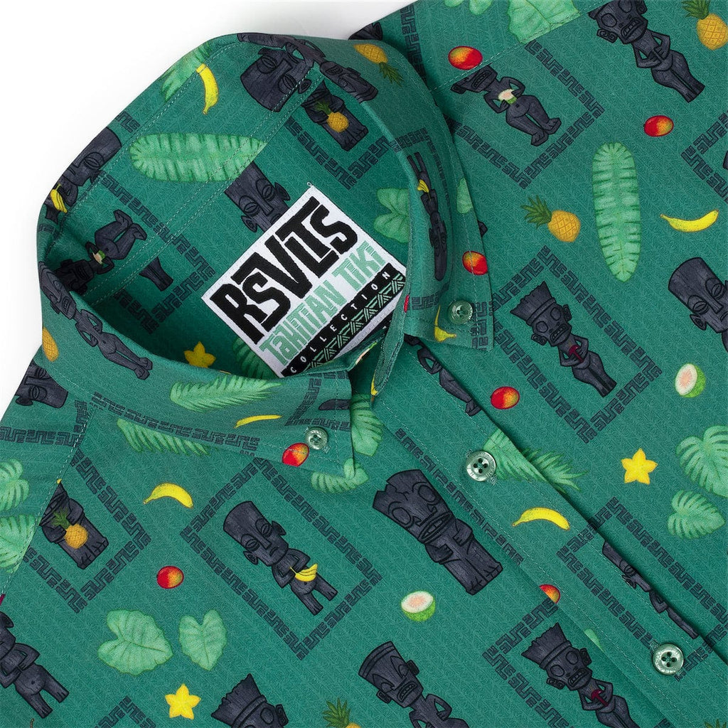 RSVLTS Life & Land KUNUFLEX Short Sleeve Shirt in Green — detail 8